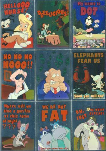 Ensemble de cartes autocollantes de dessin animé Animaniacs jeu de 12 cartes autocollantes Topps 1995 - Photo 1/4