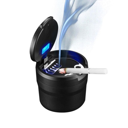 Auto Car Ashtray Cigarette Cup Ash Holder LED Lid Self Extinguishing Ash Tray - Picture 12 of 17