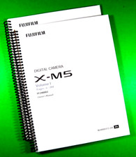 Owners Manual for Fujifilm X-M5 Camera 464 Pages W/Clear Covers 