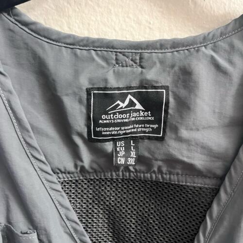 Outdoor Tactical Utility Hiking Grey Vest Gorpcore Size L - Picture 2 of 6