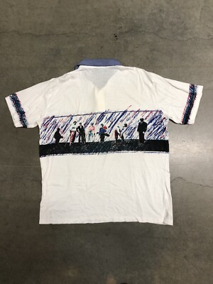 Munsingwear Grand Slam シャツ シアー　ゴルフ　LL Vintage 90's Munsingwear Grand Slam Wrap Around Golf Graphic Print