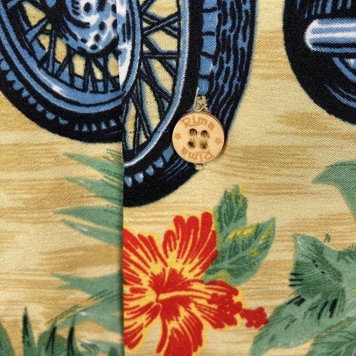 RIMA HAWAIIAN Aloha Camicia MOTO Floreale Palma Spiaggia Chopper Rosso Uomo XL - Foto 5 di 12