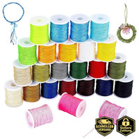 Nylon Schnur 0,8Mm 25 Farben Beading Cord FüR Makrame Freundschaft ArmbäNder
