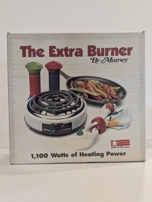 Vintage Munsey FB-1 Extra Burner White  Color Made in USA 1100 Watts 120v EUC