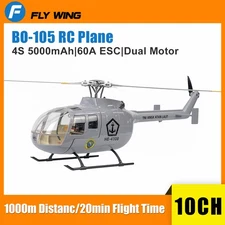 FLY WING BO-105 Helicopter GPS Simulation RC Model H1 Self-Stabilizing Airplane
