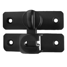 Black Aluminum Alloy Sliding Bolt Lock Reusable Door Latch for Barn and Interior