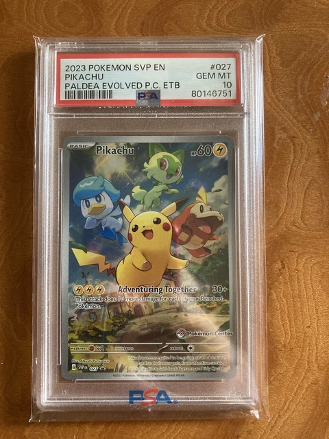 2023 Pokemon SVP EN-SV Black Star Promo Pikachu PSA 10 #027 PC ETB
