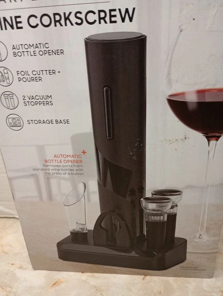 Sharper Image Automatic Wine Opener With Foil Cutter and Storage Base - Image 3 of 4