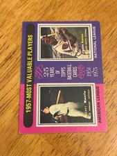 1975 Topps #195 Mickey Mantle Hank Aaron EX @QK44