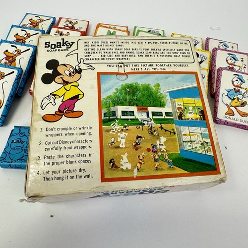 Vintage Walt Disney Soaky Soap Bars Colgate-Palmolive Co. 21 Mini Bars - Picture 4 of 6