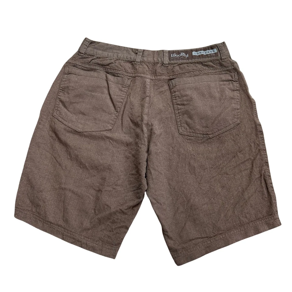 Pantalones Cortos Lana Larga Distancia Para Hombre Talla 30 (Real 29) Marrón Mezcla Lana Merino Exterior Foto 2 de 4