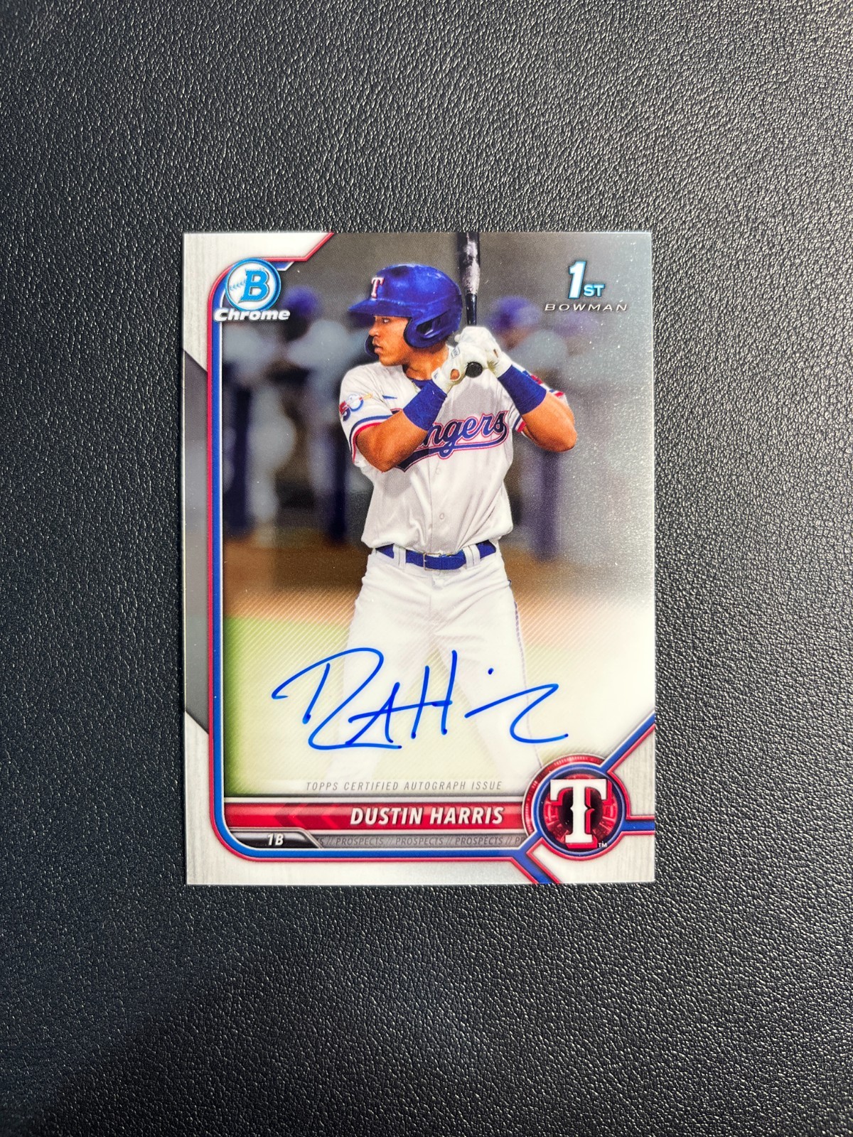 2022 Bowman Chrome Dustin Harris 1st Prospect Chrome Auto BJDEL