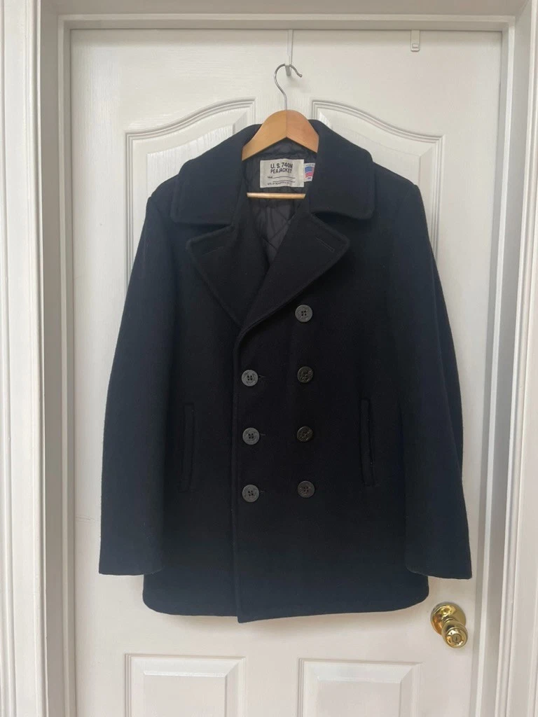 vintage navy pea coat products for sale | eBay