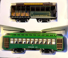 2 CLASSIC STREETCARS HO SCALE SAN FRANCISCO CABLE CAR & DESIRE ST TROLLEY — photo 2