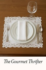 Vintage Lot Of 5 Handmade Lace Battenberg Elegant Placemats White PM01