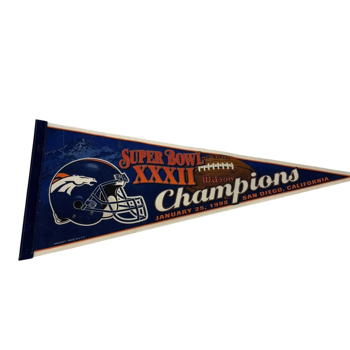 Football Denver Broncos Vintage Sports Pennants and Flags 1998 for