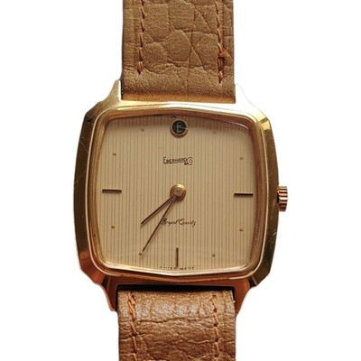 eberhard Co Royal Quartz Swiss Made 30MM Gold Plaque