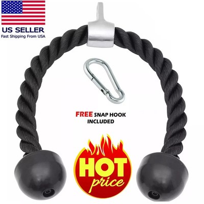 7PCS Tricep Rope Cable Attachment Set Heavy Duty LAT Pulldown Gym Workout Kit