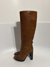 Vtg Gucci Brown Leather Boots 35