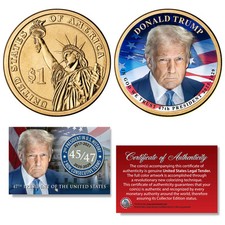 DONALD TRUMP 47th President 2025-2029 Official Presidential Dollar $1 Coin