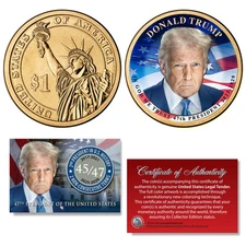DONALD TRUMP 47th President 2025-2029 Official Presidential Dollar $1 Coin