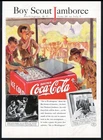 1937 Coke Boy Scout Jamboree art Coca Cola vintage print ad
