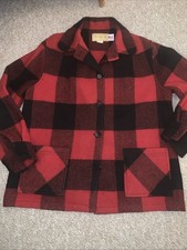 Vintage 60s Bemidji Woolen Mills Wool Plaid Jacket Shacket Size 40 USA Made