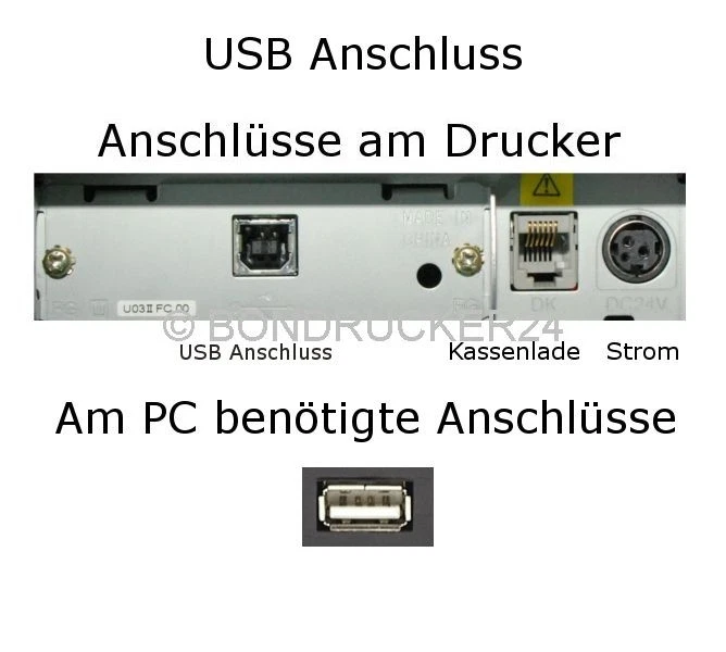 Bondrucker Apothekendrucker Epson TM-J TMJ 7500 weiss seriell parallel USB B - Bild 4 von 4