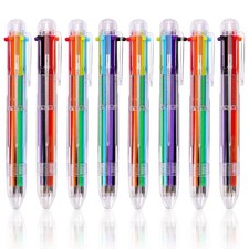 28 Pack Multicolor Pen, 0.5mm 6-in-1 Multicolor Ballpoint Pens, 6 Colors Retr...