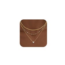 WomenGifts Layered Gold Necklaces for Women, 14K Gold Plated Dainty Cute Pend...