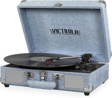 Victrola Journey Bluetooth Portable Suitcase Record Player with Built-in