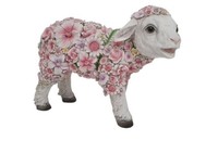 Dekofigur Blumenschaf Stehend 8 X 12 X 30 Cm Gartenfiguren