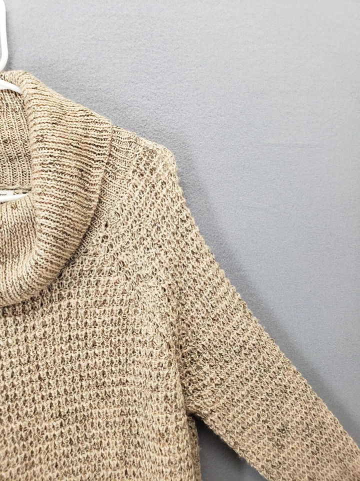 Suéter American Rag Cie Para Mujer Grande Beige Tejido Capucha Cuello Pullover Informal Acogedor Foto 3 de 4