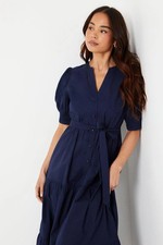 Dorothy Perkins Navy Midi Dress Womens Daywear Dresses
