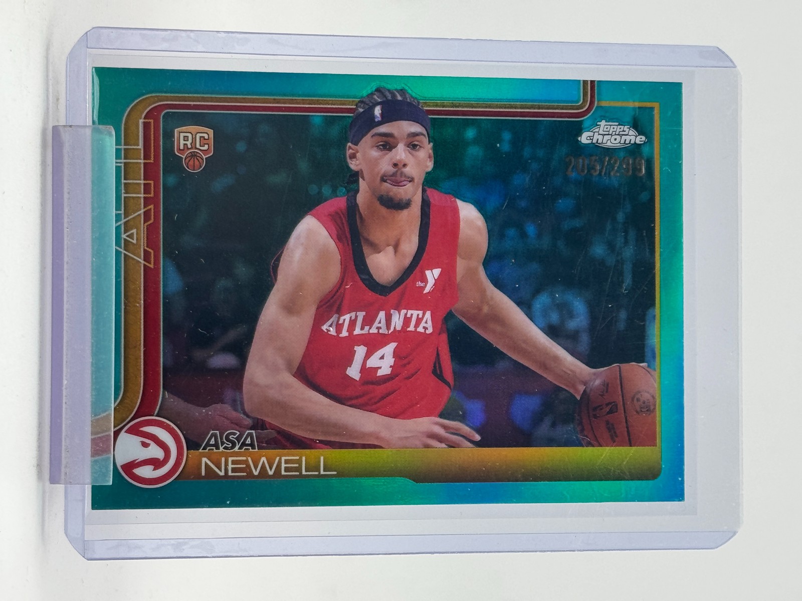 ASA NEWELL 2025-26 TOPPS CHROME TEAL REFRACTOR ROOKIE /299 #273 Q2371