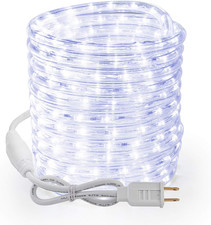 18Ft 216 LED Rope Lights, 120V ETL Listed Plugin Rope Lights Connectable Dayligh