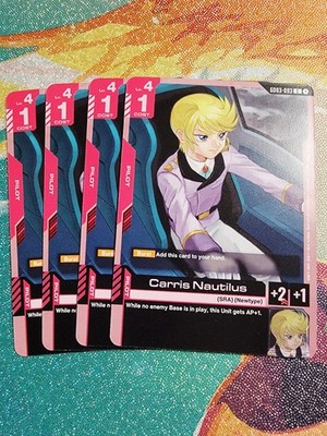 Carris Nautilus Gundam TCG GD03-093 x4 Common Steel Requiem playset