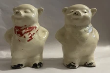 vintage ceramic pig salt and pepper shakers