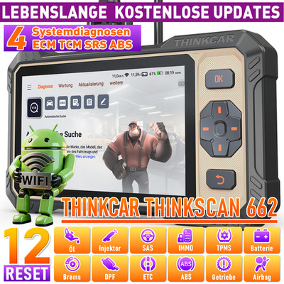  ThinkScan 662 Auto Diagnosegerät OBD2 Scanner 4 System 12 Reset Aktive Tests