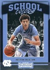 2017-18 Panini Contenders Draft Picks School Colors #19 Justin Jackson - BSK