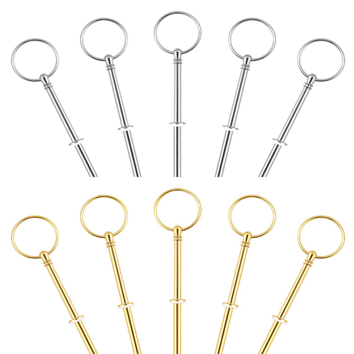 10 x Metallstange für Mittellochausstech Etagere Hochzeitstorte Tortenständer