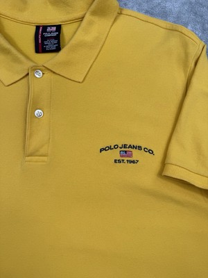 Vintage Ralph Lauren RL Polo Jeans Company Men s Large Yellow Polo Shirt