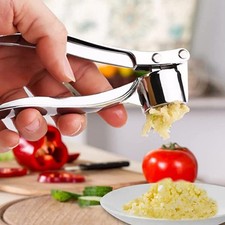 Easy Clean Garlic Press Ergonomic Stainless Steel Crusher Removable Kitchen