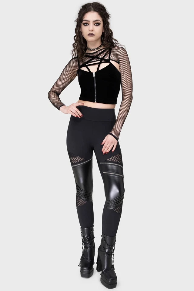 KILLSTAR Leggings Black Neo Noir - Image 4 of 4
