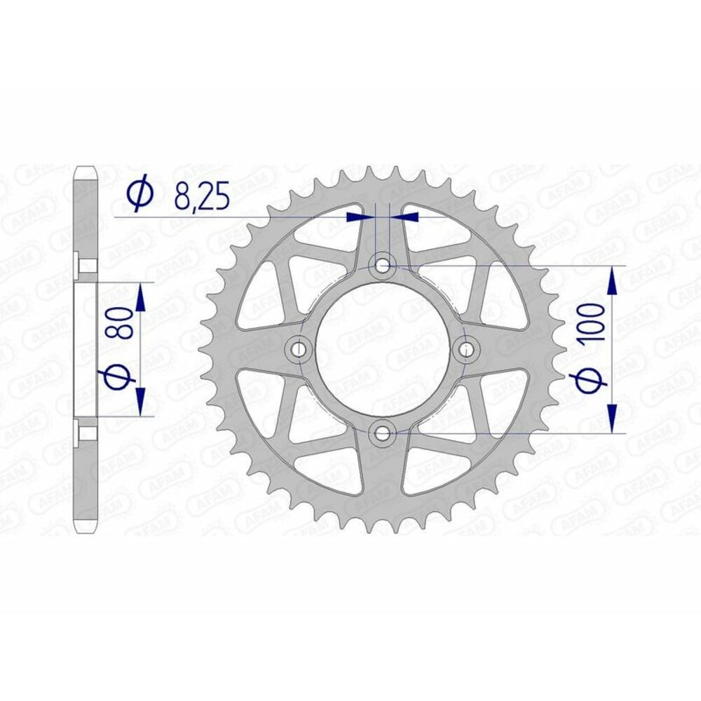 AFAM Corona Afam 93320-520 Aluminum 520 Tooth Sprocket Motorcycle Part