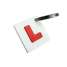 L Plate (Red) – KEYRING - Driving School Instructor Learner Passed Test Gift