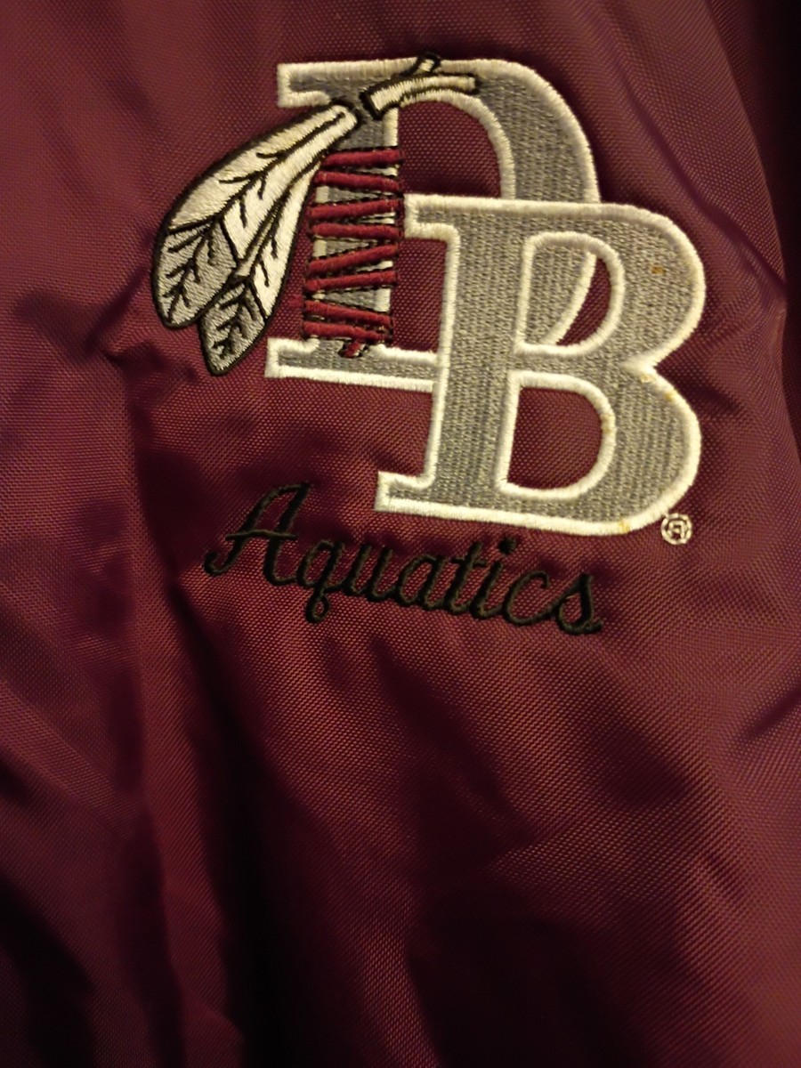 Vintage 80s Kingsport  Jacket Maroon Size Large Hooded - DB Aquatics View 2