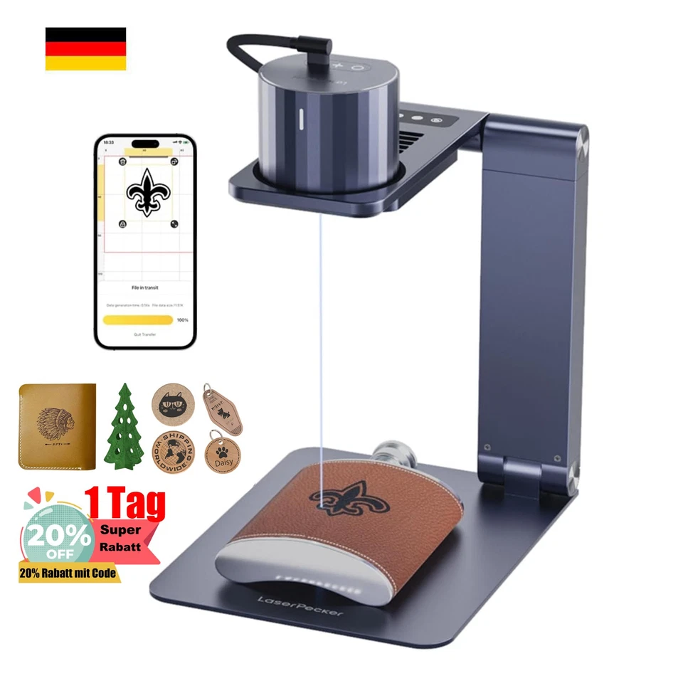 LaserPecker LP1 Pro Lasergravierer für Anfänger Laser Graviermaschine Autofokus