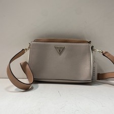 Borsa a tracolla Guess Champagne Gold Panna Saffiano nuova con etichetta