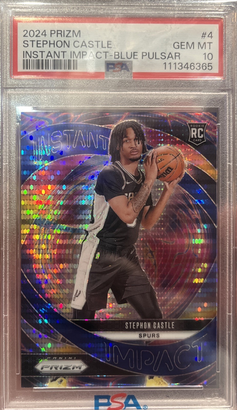2024 Prizm Instant Impact #4 Stephon Castle Blue Pulsar /99 ROY PSA 10 Pop 4